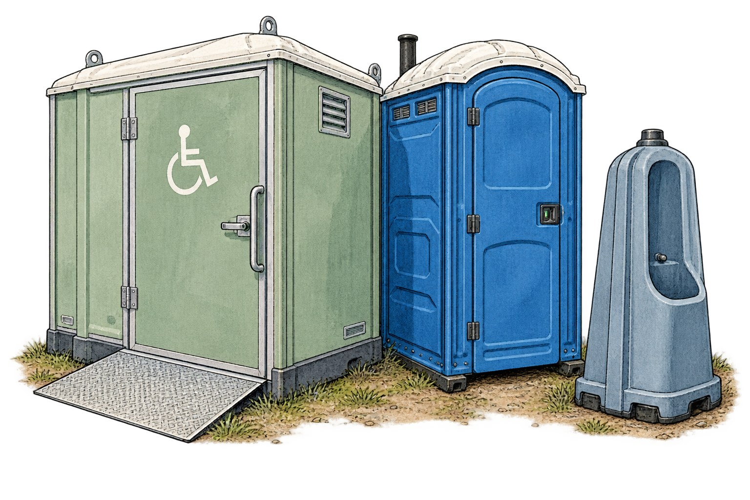 Accessible toilet hire illustration